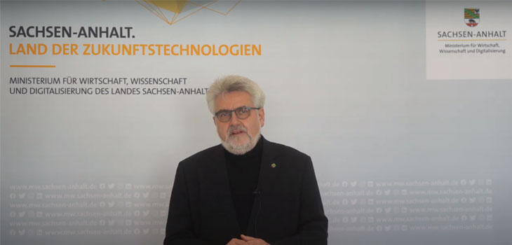 Begrüßung des Ministers für Wirtschaft, Wissenschaft und Digitalisierung des Landes Sachsen Anhalt