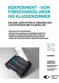 VOM FORSCHUNGSLABOR INS KLASSENZIMMER