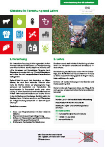 Obstbau in Forschung und Lehre